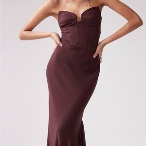 ASOS corset maxi dress